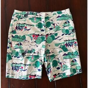 IZOD Women’s Golf Scene Shorts Size 14 White Bermuda Stretch Summer